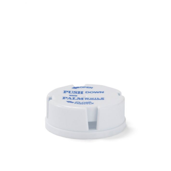 Berry White Child-Resistant Closures for Friendly & Safe® Vials - WCR 9 Dram
